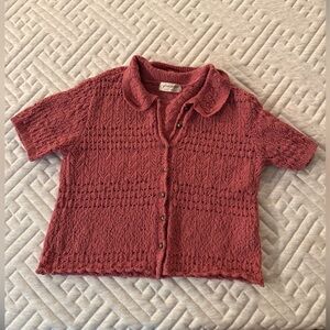 Free People Daylight Cropped cardigan - pink